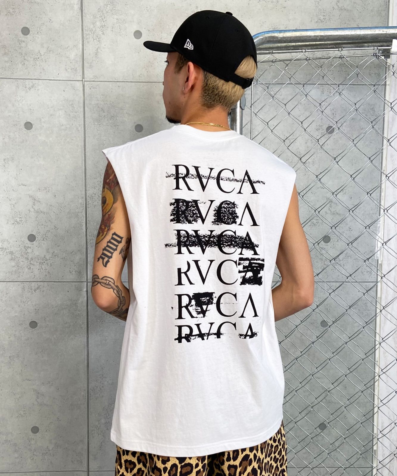 【ムラスポ公式】新品未使用 RVCA ルーカ タンクトップ カットオフ バックプリント オーバーサイズ BE04A-360 正規品