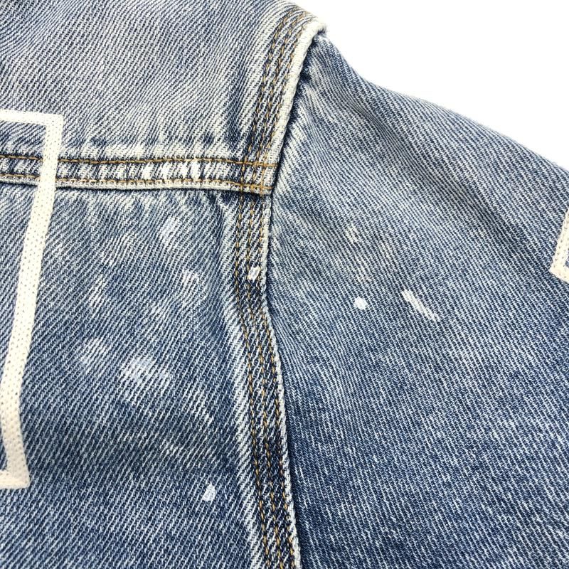 中古】OFFWHITE 刺繍デニムシャツ S ブルー オフホワイト[10