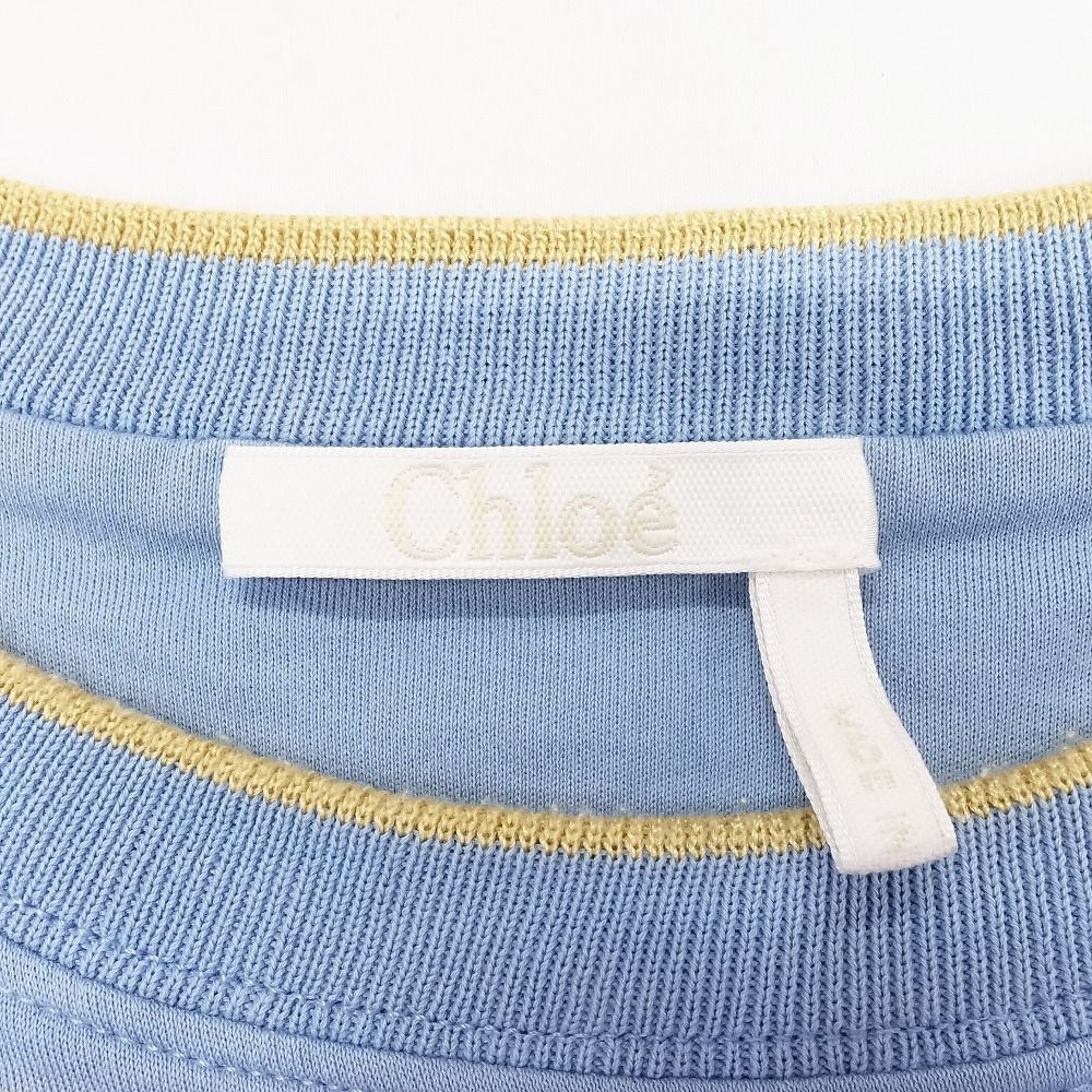 Chloe クロエ ロゴ Tシャツ カットソー 半袖 ストライプ HANDLE