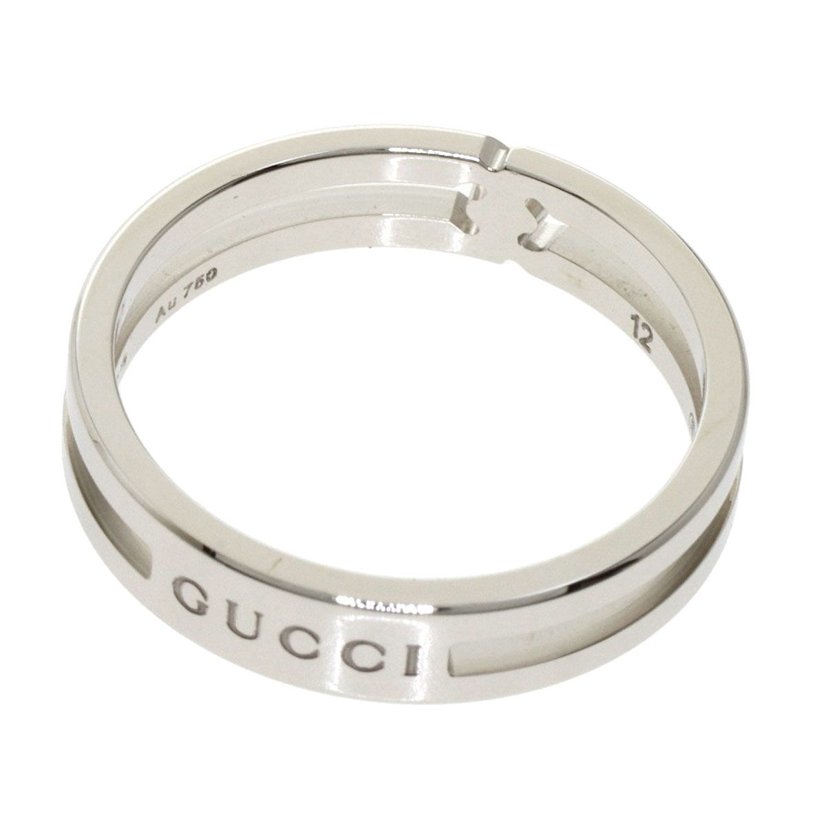 GUCCI グッチ インフィニティ 4mm 未使用 #12 リング・指輪 K18WG 