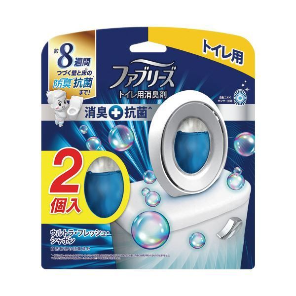 まとめ P＆GファブリーズW消臭 トイレ用消臭剤 抗菌 ウルトラ フレッシュ シャボン 6.3mL 1パック 2個 ×5セット
