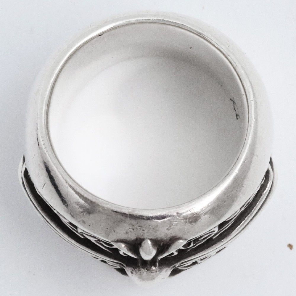 22号 CHROME HEARTS クラシックオーバルクロスリング シルバー