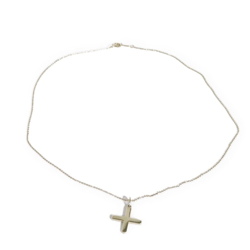 ティファニー クロス ペンダント ネックレス 資生堂Ag+ - メルカリ