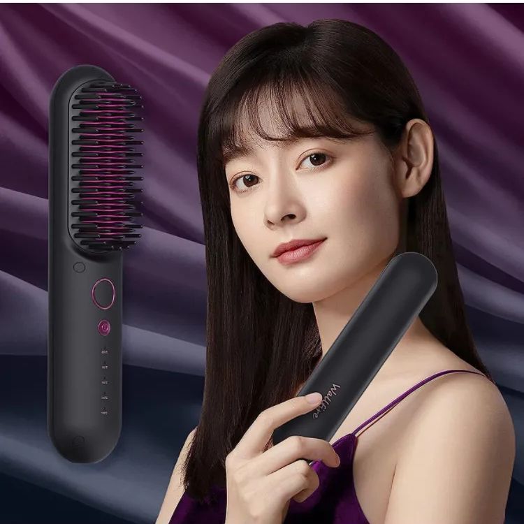 ヘアアイロン ストレートヘア ヒートブラシ 美髪 軽量 ミニサイズ 新品