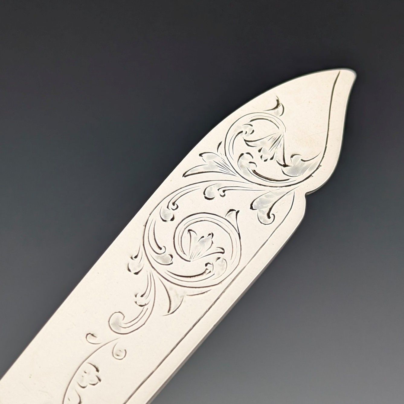 1899年 英国アンティーク 白蝶貝ハンドル 純銀ブレード デザートカトラリー4ペア John Sanderson 1899年 英国アンティーク 白蝶貝ハンドル 純銀ブレード デザート