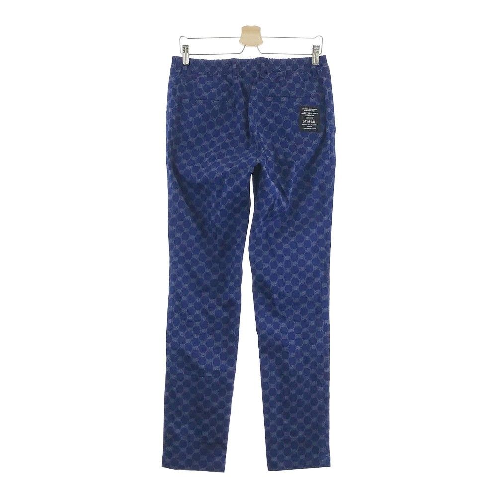 サイズ 4 MASTER BUNNY EDITION マスターバニーエディション モデル ロングパンツ MBE 総柄 ブルー系 240101169239 ゴルフウェア メンズ ストスト
