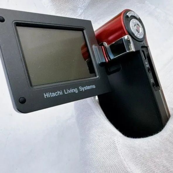 日立 リビングシステムズ HITACHI I.Mega HSC-S1 レッド コンパクト デジタル ムービーカメラ 動作確認済み