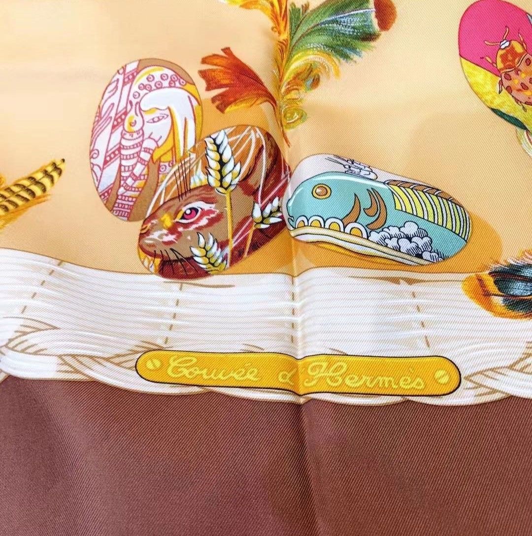 Hermès エルメス 90カレ 大判 スカーフ Couvee d'Hermes