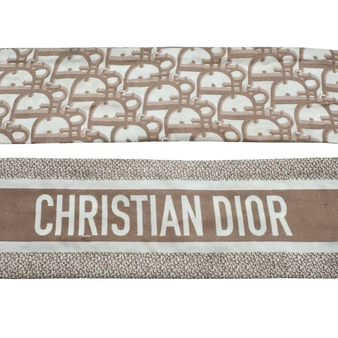 クリスチャンディオール　トロッター柄　ミッツァ　リボンスカーフ　Dior Christian Dior クリスチャンディオール トロッター柄 リボン