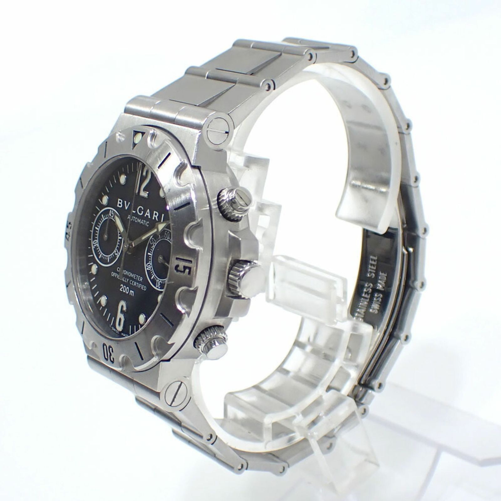 ブルガリ 腕時計 ディアゴノ スクーバ メンズ オートマ SS SCB 38 S 自動巻き 機械式