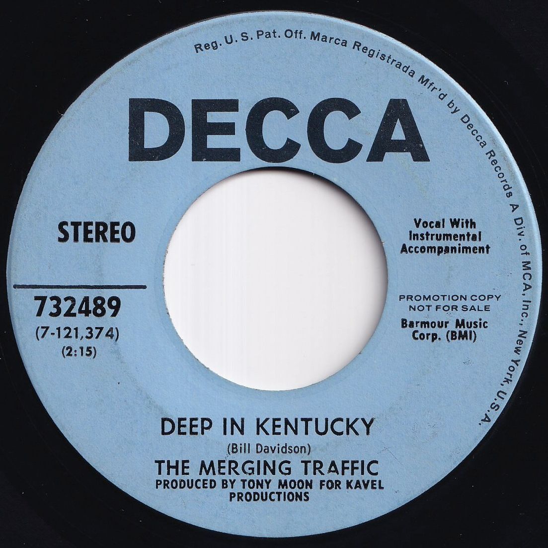 Merging Traffic Bit By Bit / Deep In Kentucky Decca US