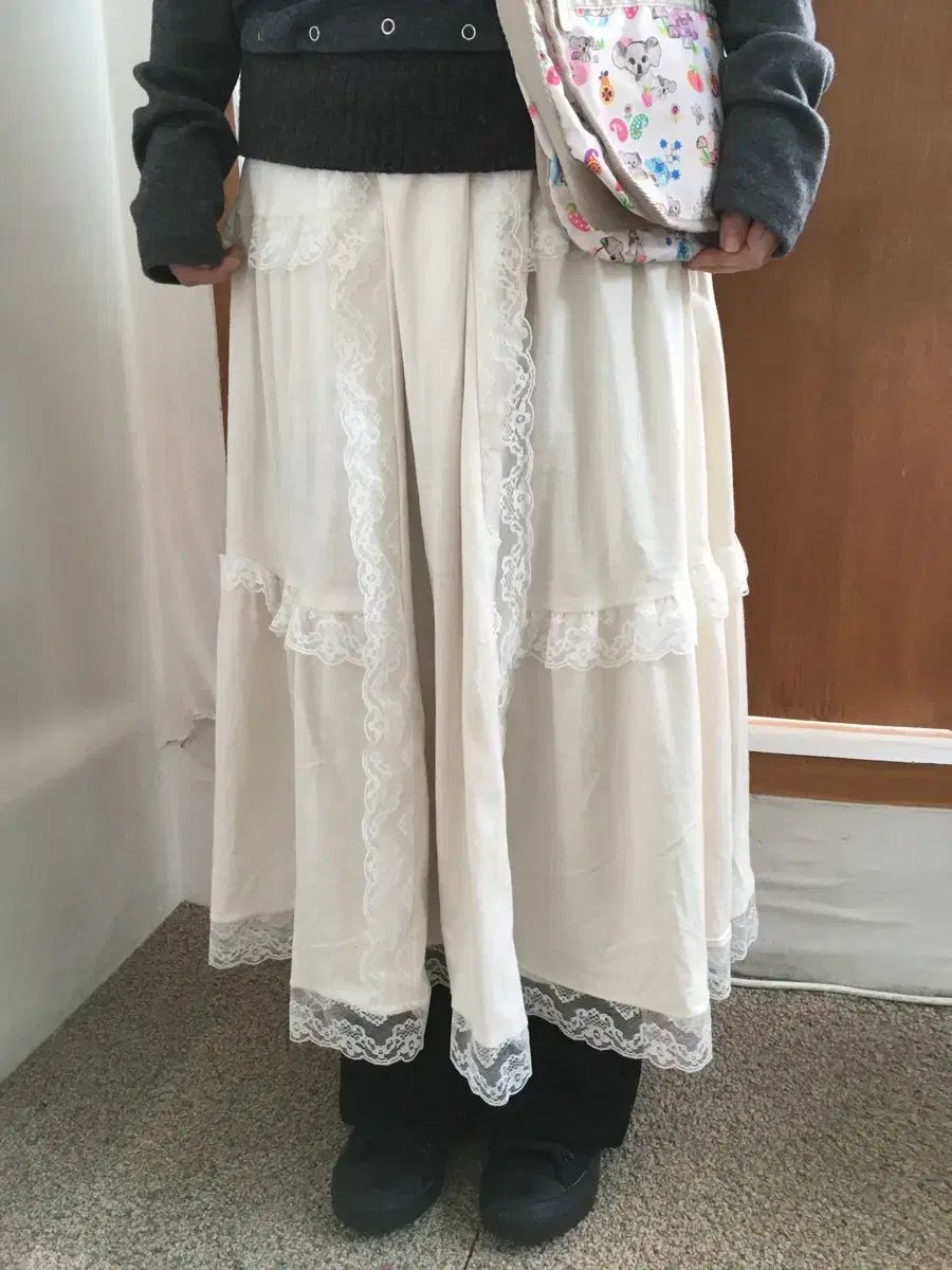 レース ロング スカート