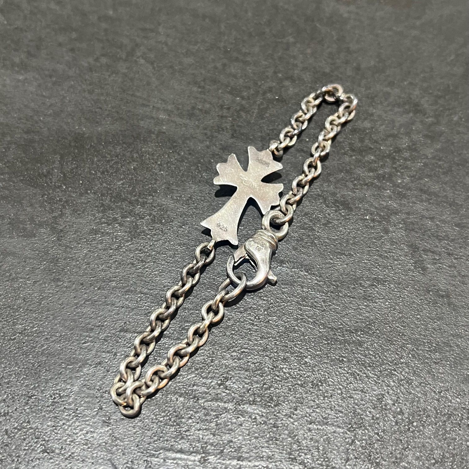 Chrome Hearts シルバークロスチェーンブレスレット CHROME HEARTS クロムハーツ CH X BOX ID P DIA CHクロス