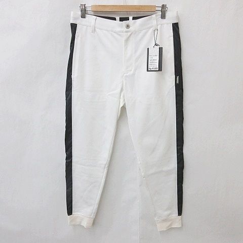 アドミラル Admiral ゴルフ パンツ モクロディー ジョガーパンツ ロング ストレッチ 白 黒 ホワイト ブラック L