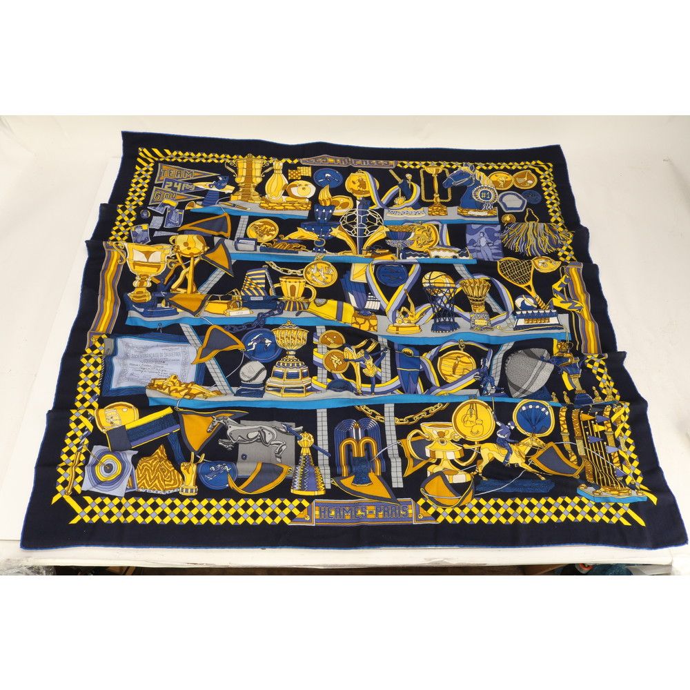 美品 エルメス タグ付 カレ ジェアン 140 LES TROPHEES