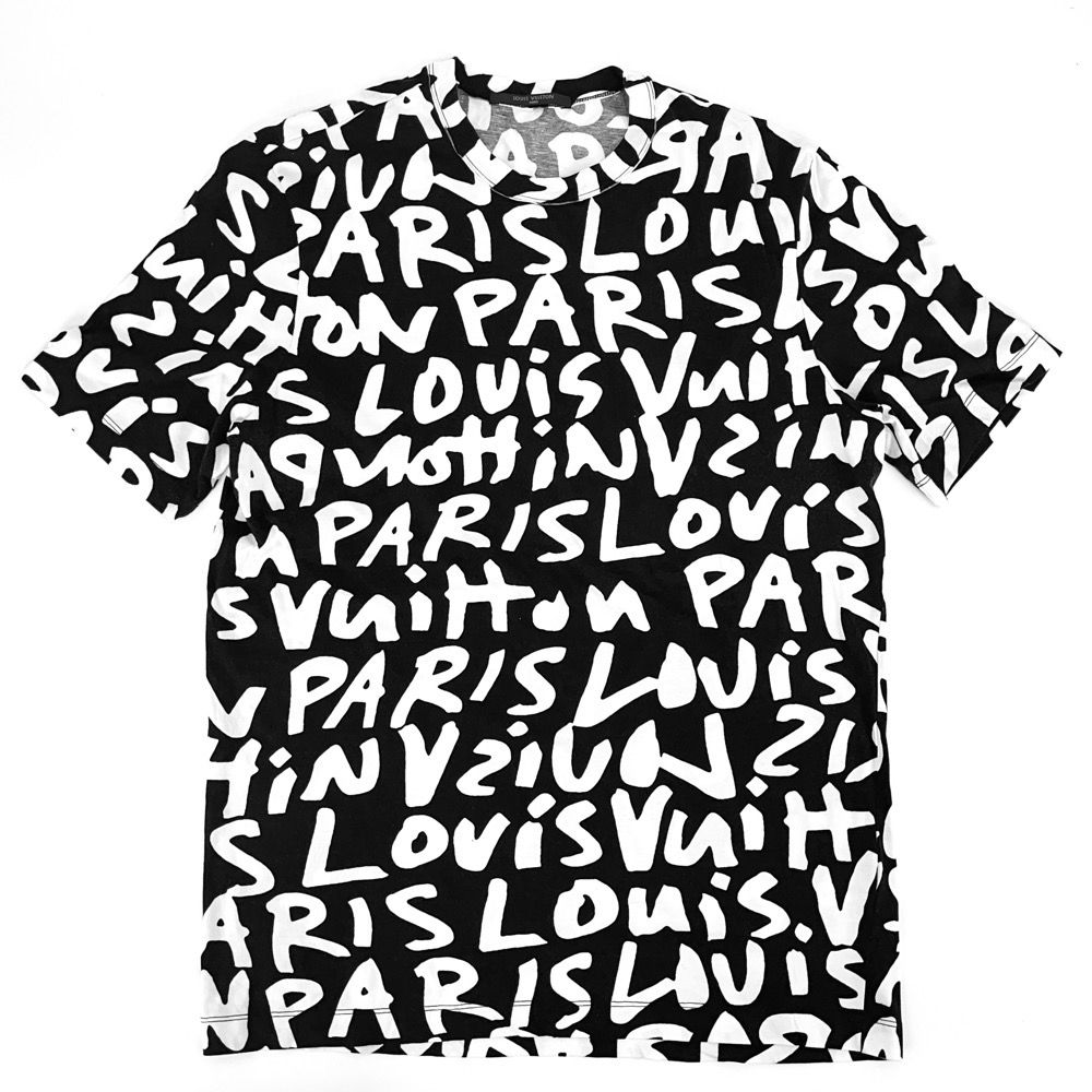 LOUIS VUITTON ルイヴィトン 半袖Ｔシャツ グラフティ ロゴ 総柄 薄手