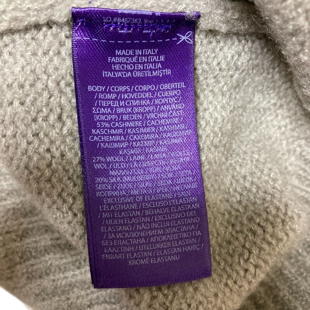 [値下しました]RalphLauren パープルレーベル カシミアニットUSXS 楽天市場】ラルフローレン パープルレーベル（ニット・セーター