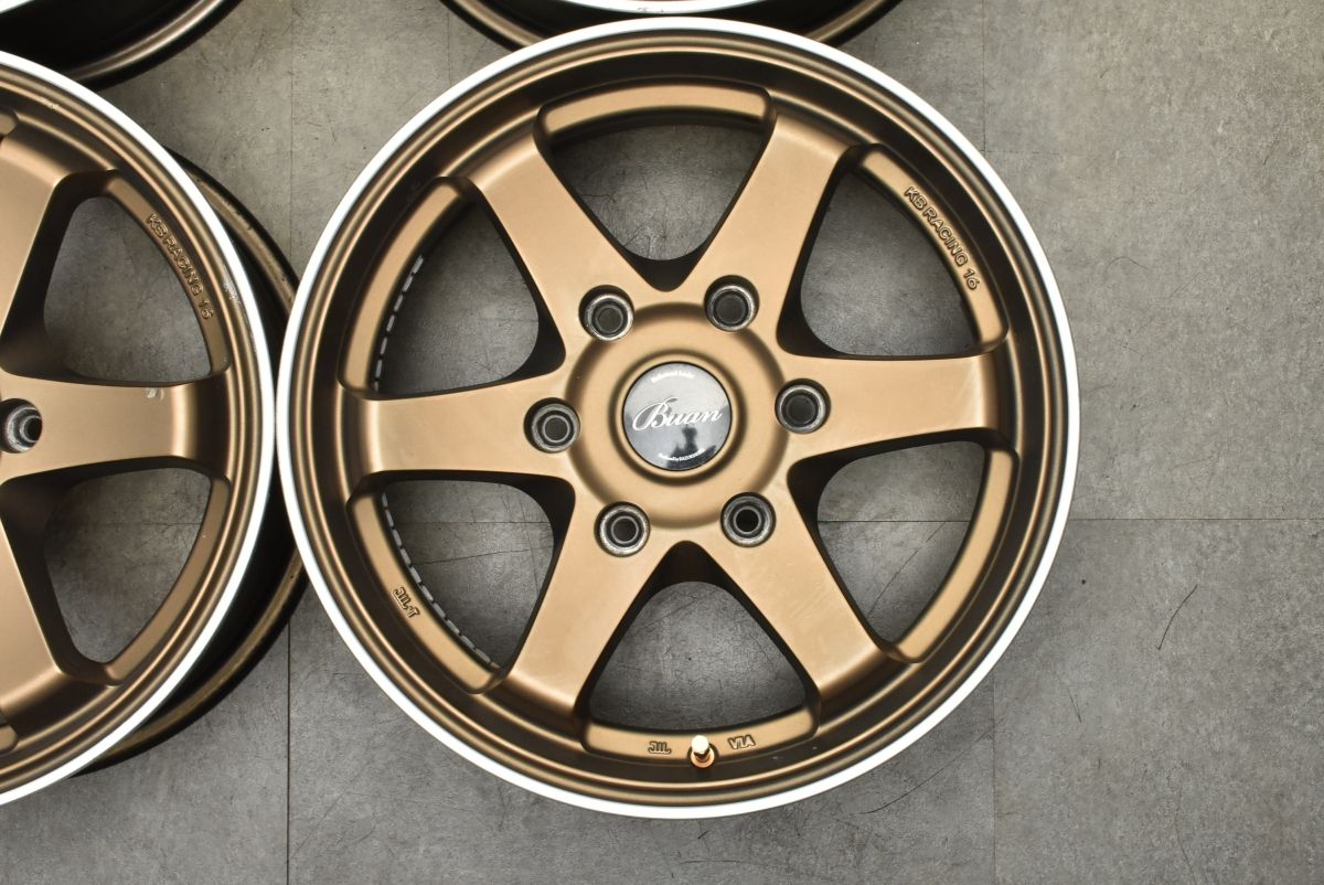 カスタム用に KBRACING 16in 6.5J 38 PCD139.7 4本セット ハイエース レジアスエース 交換用 スタッドレス用に FFCRYSTALESIA_COM