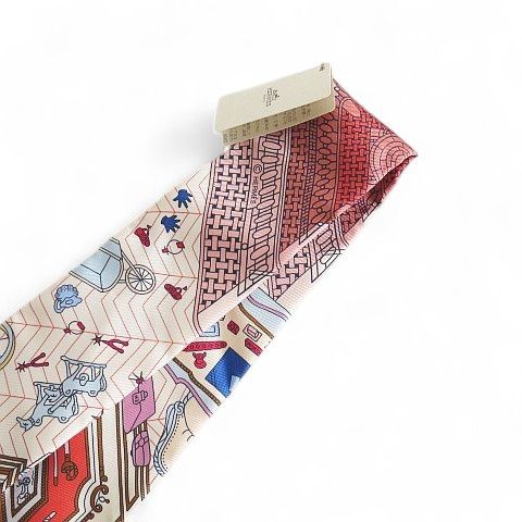 Hermès ツイリースカーフ HERMES エルメス ツイリー スカーフ シェーヌダンクル ホワイト