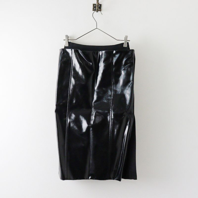極美品 2023SS サカイ sacai slit patent skirt スリット パテント