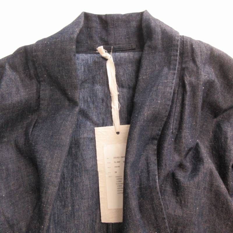 オールドジョー OLDJOE 22SS タグ付 ORIENTAL HOUSE COAT ロングコート ジャケット 紐ベルト INDIGO 紺 ネイビー  38 約M 0302 □BL1 - メルカリ