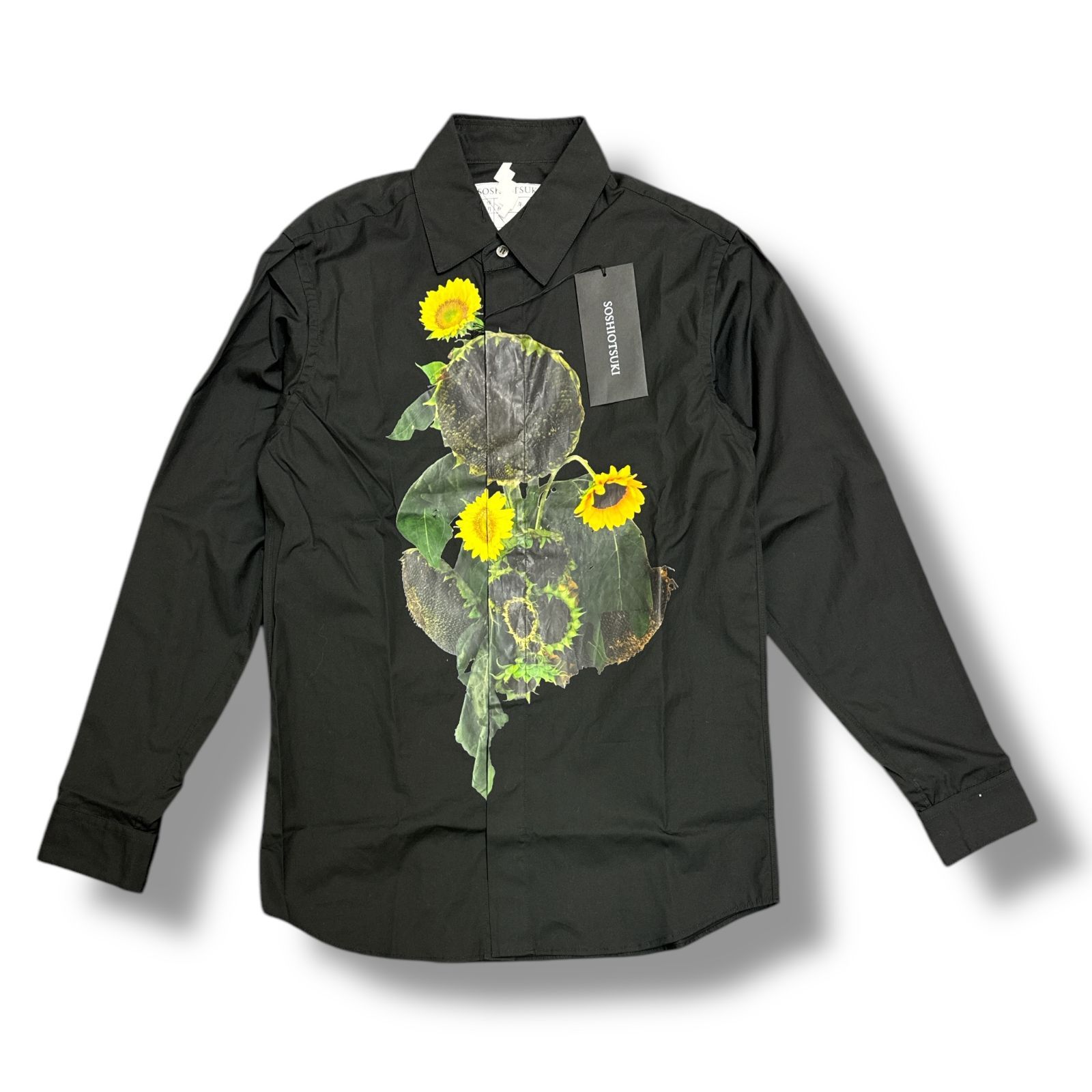 参考上代49500円 未使用品 SOSHIOTSUKI 24SS FLATCOLLAR SUNFLOWER