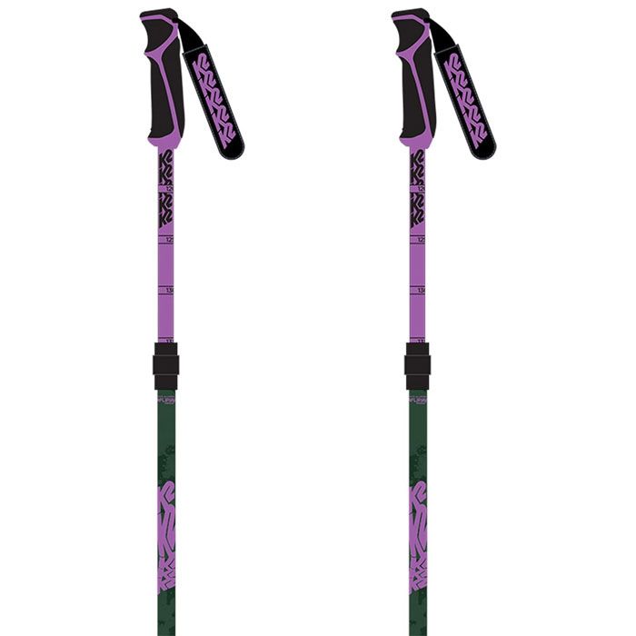 スキーポール 伸縮 アジャスタブル スキーストック 22-23 ケーツー K2 FLIPJAW RIDE GREEN フリップジョー 110-135 アルミニウム S220901001
