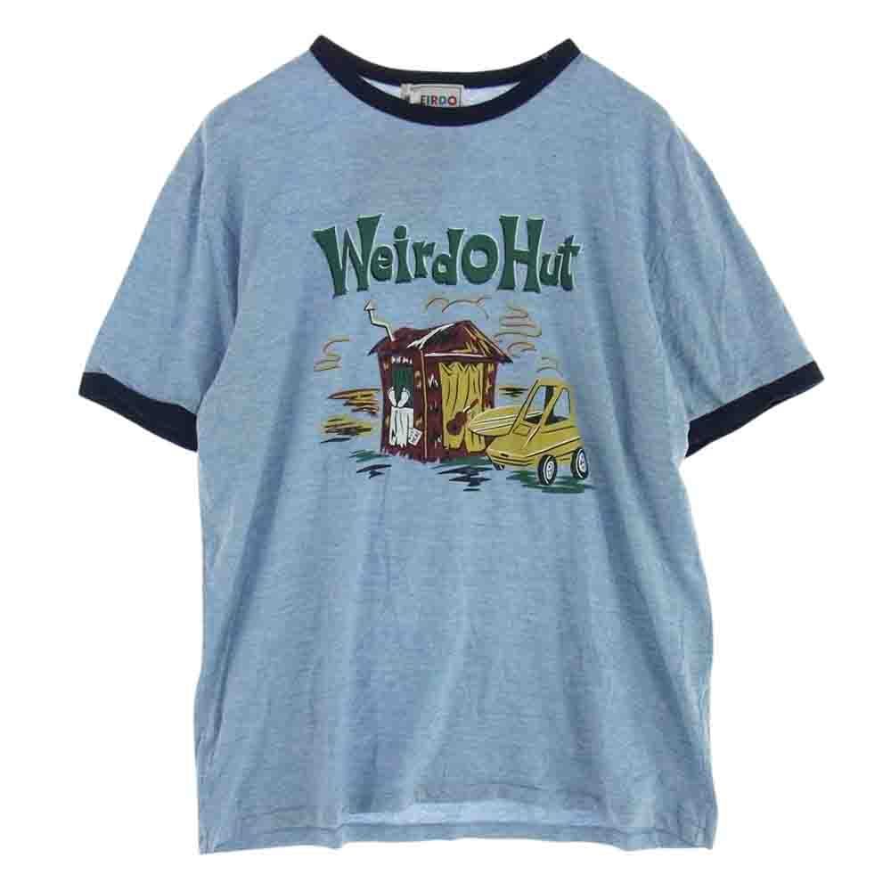 WEIRDO ウィアード 24SS WRD-24-SS-21 WEIRDO HUT RINGER T SHIRTS リンガーネック 半袖 プリント Tシャツ ライトブルー系 L【中古】