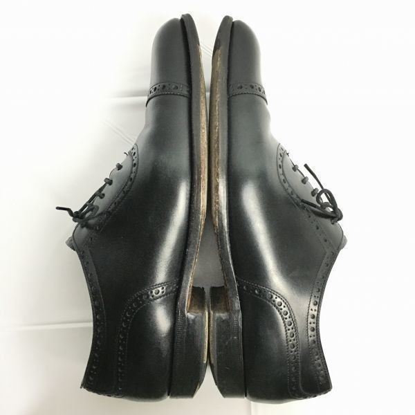 大塚製靴/Otsuka　日本製　セミブローグ　キャップトゥ　ビジネスシューズ〈黒/BLACK/ブラック〉size8.5　 26.5-27.0/メンズ/菅NO.ZD-56 #BUZZBERG