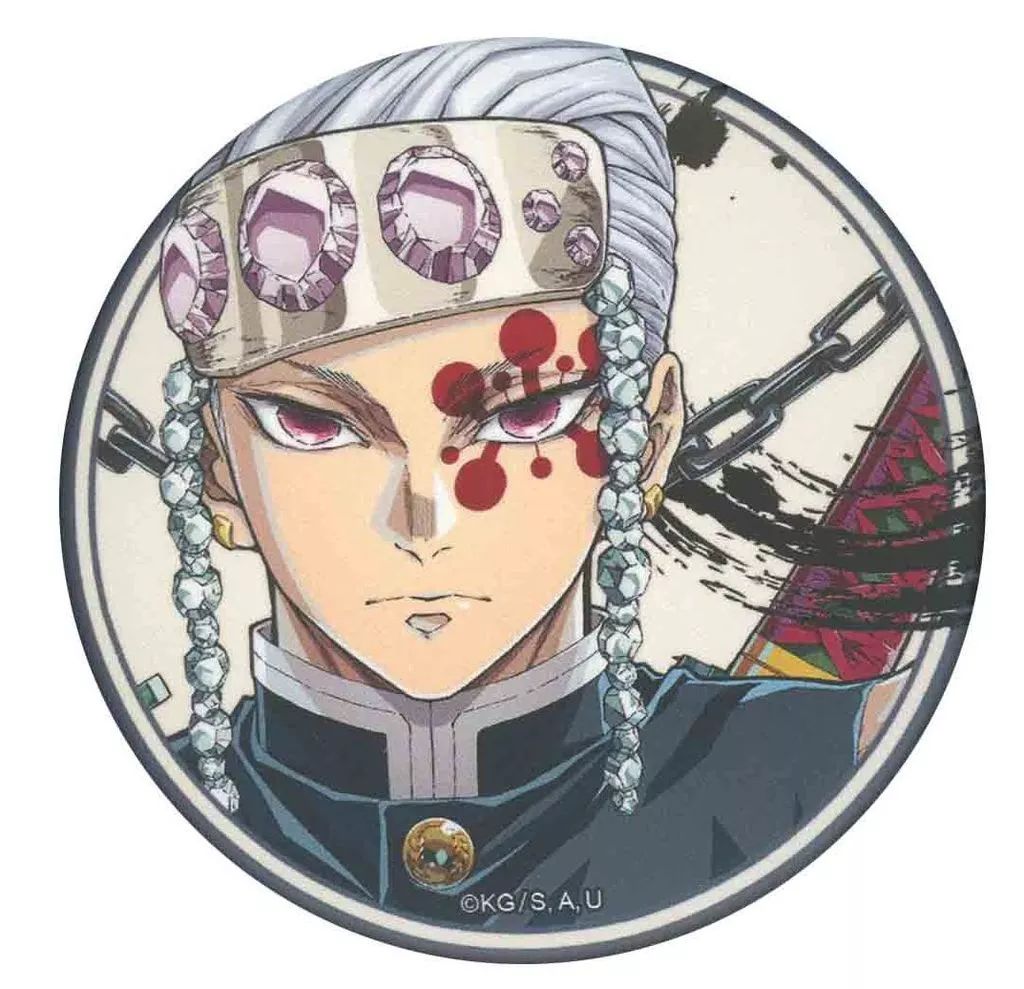 中古】バッジ・ビンズ 宇髄天元(顔全体) 「アニメ 鬼滅の刃 柱展