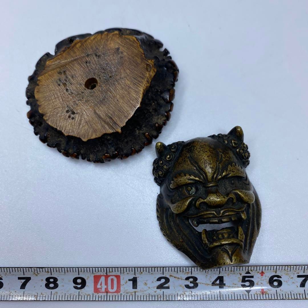 銅製 鬼瓦 小物 112g 東さ6-0916ア㉗