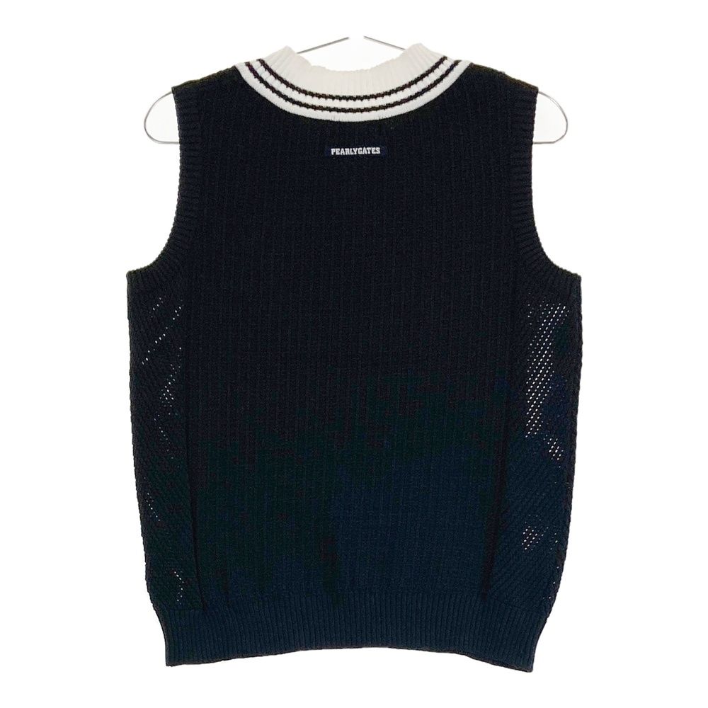 サイズ：0 PEARLY GATES パーリーゲイツ ニットベスト ワッペン