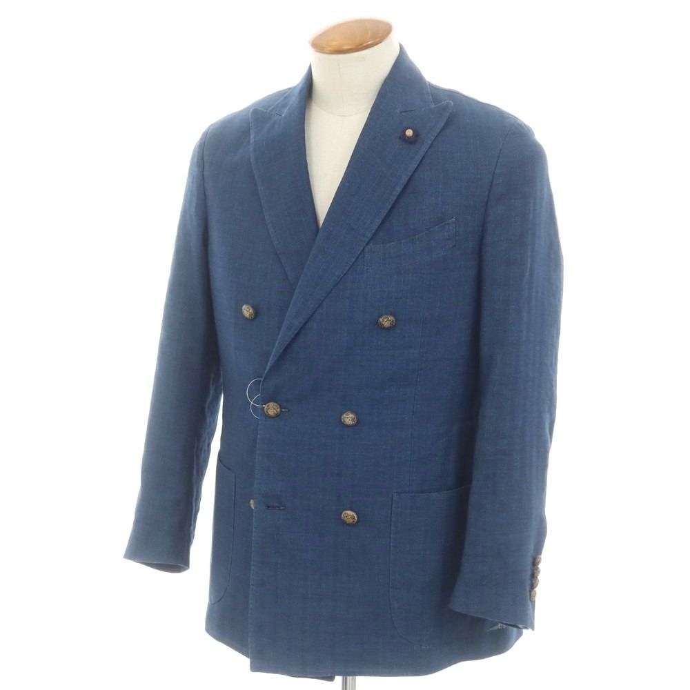LARDINI ラルディー二 ダブルジャケットコットンリネン48
