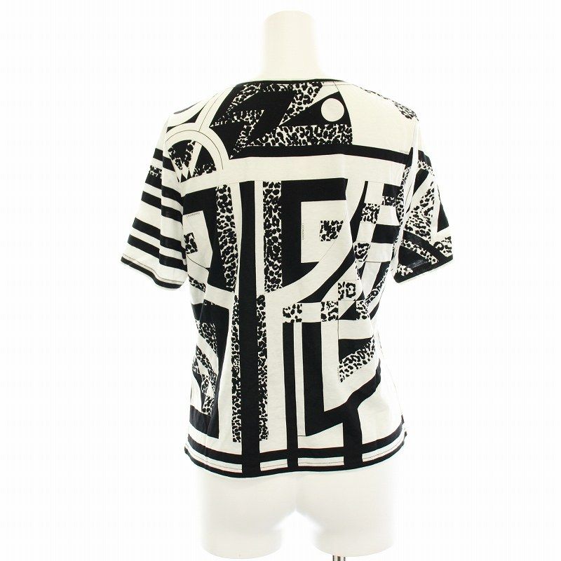 レオナール(LEONARD)半袖Tシャツ LEONARD - LEONARD 半袖 Tシャツ L 日本製 花柄 白 黒 スリム