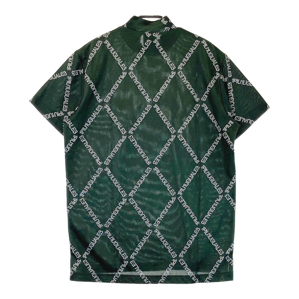 サイズ 4 1PIU1UGUALE3 GOLF GRK063 ハイネック 半袖Tシャツ ロゴ総柄 カーキ系 240101539015 ゴルフウェア メンズ ストスト