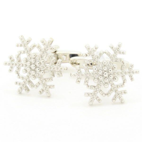 自然の芸術品 雪の結晶カフス カフスボタン カフリンクス cufflinks cuffs メンズ 男性 結婚式 ユニーク おもしろ 面白 面白い リアルな スーツアクセサリー専門店 父の日 ギフトにも ブライダル