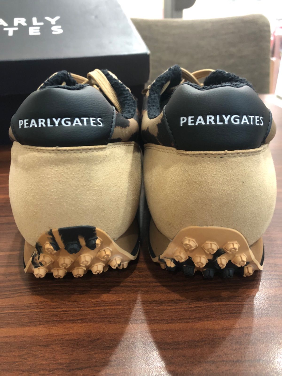 PEARLY GATES ヒョウ柄 ゴルフシューズ 未使用品】PEARLY GATES