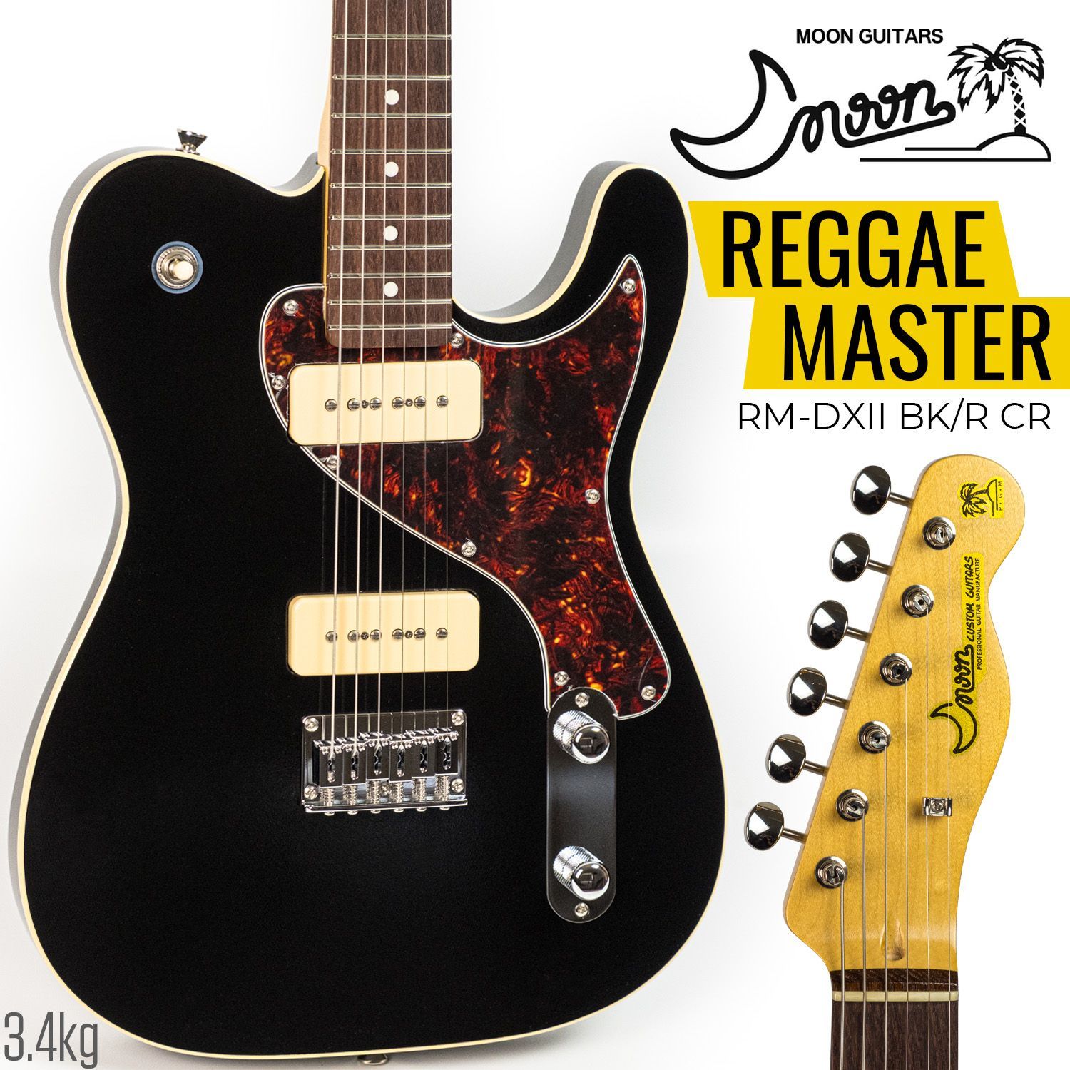 Moon Guitars REGGAE MASTER RM-DXII BK|R CR ムーン レゲェマスター