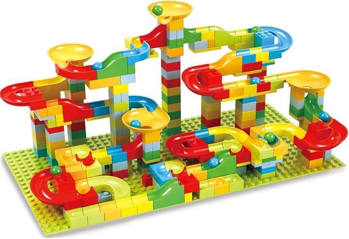Hyack Marble Rolling Block Toy Educational Toy Colorful Ball Coaster Maze 3D Puzzle