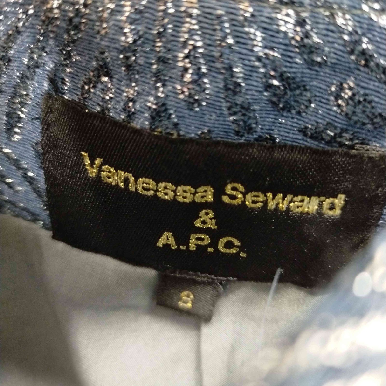 ヴァネッサセワード VANESSA SEWARD ラメ総柄 センタープリーツ ミニ  