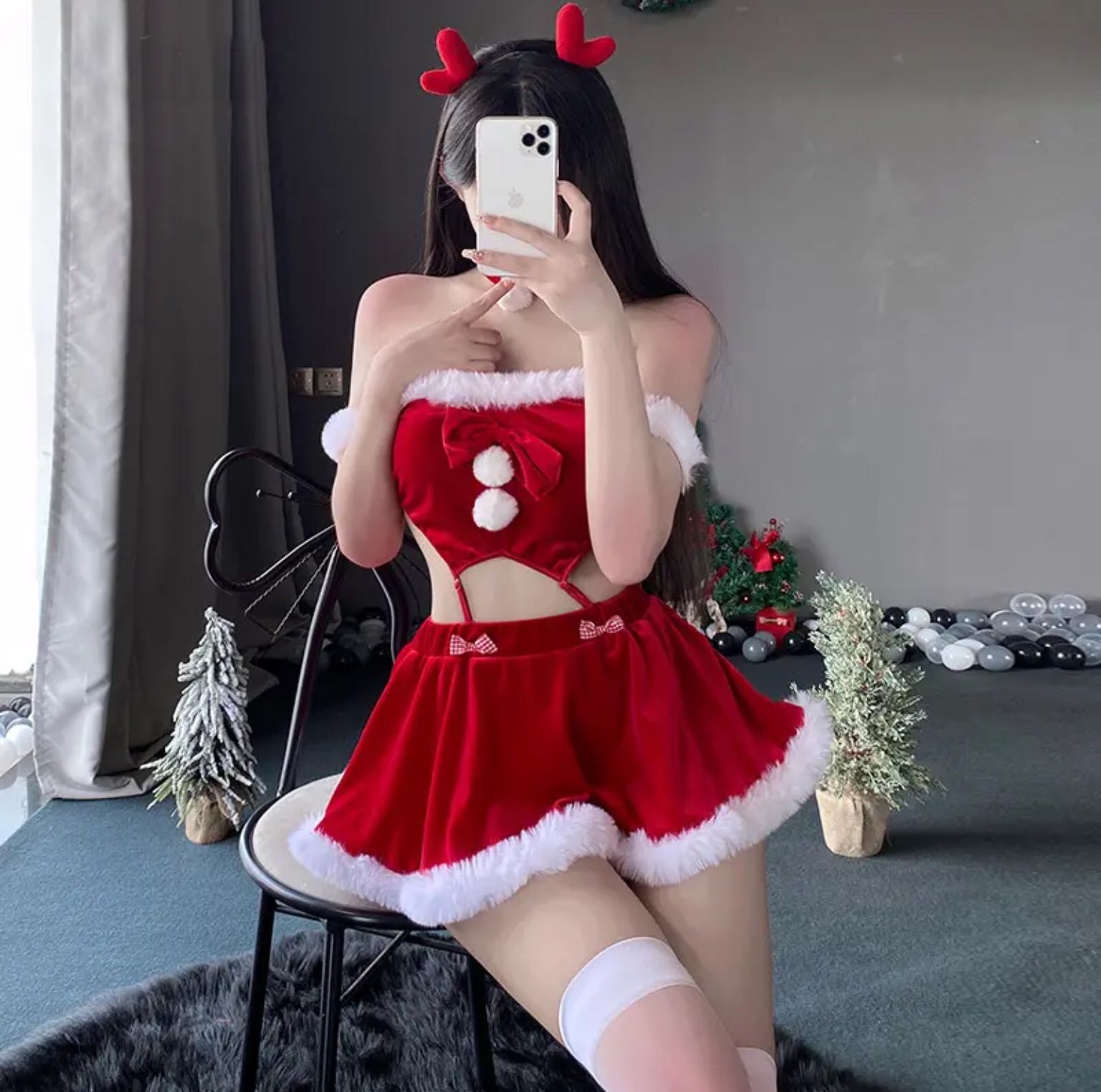 サンタコスプレ クリスマスコスプレ セクシーランジェリー ガーター