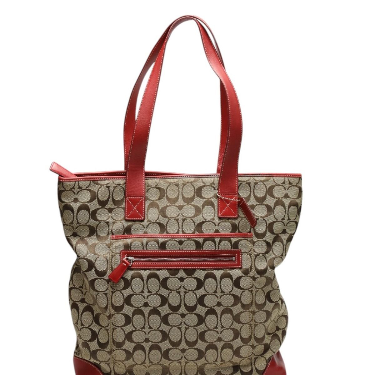 コーチ 6071 トートバッグ シグネクチャー トートバッグ COACH レッド 