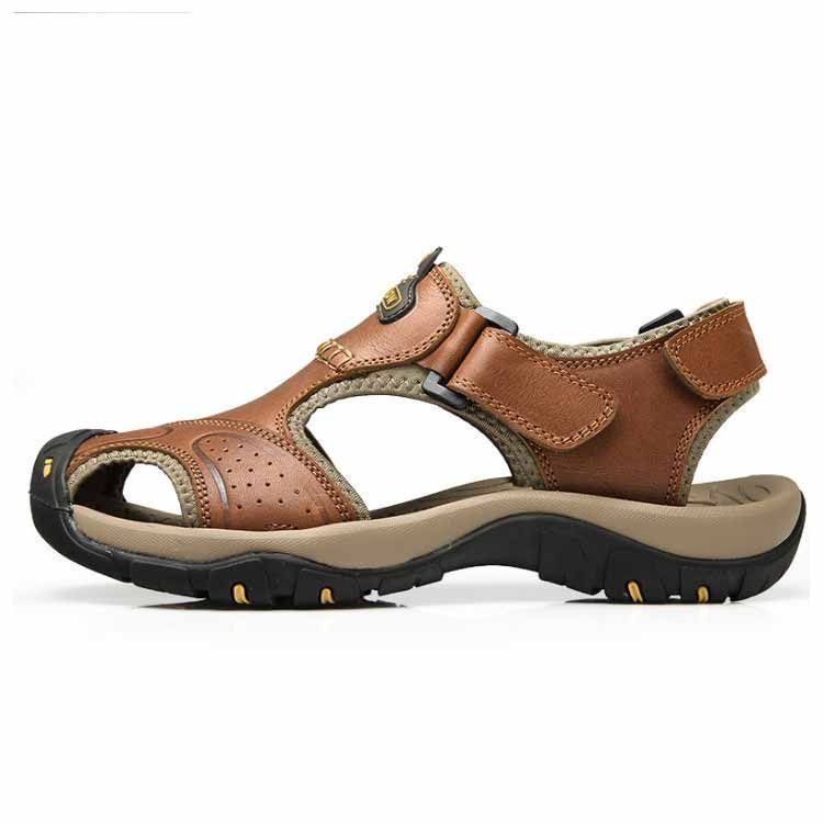 スポーツサンダル 通気性 メンズ サンダル ビーチサンダル アウトドア PUレザー 水陸両用 滑り止め ハイキング 滑らない 痛くない つま先保護 耐衝撃 カジュアルシューズ コンフ sowa 6586774