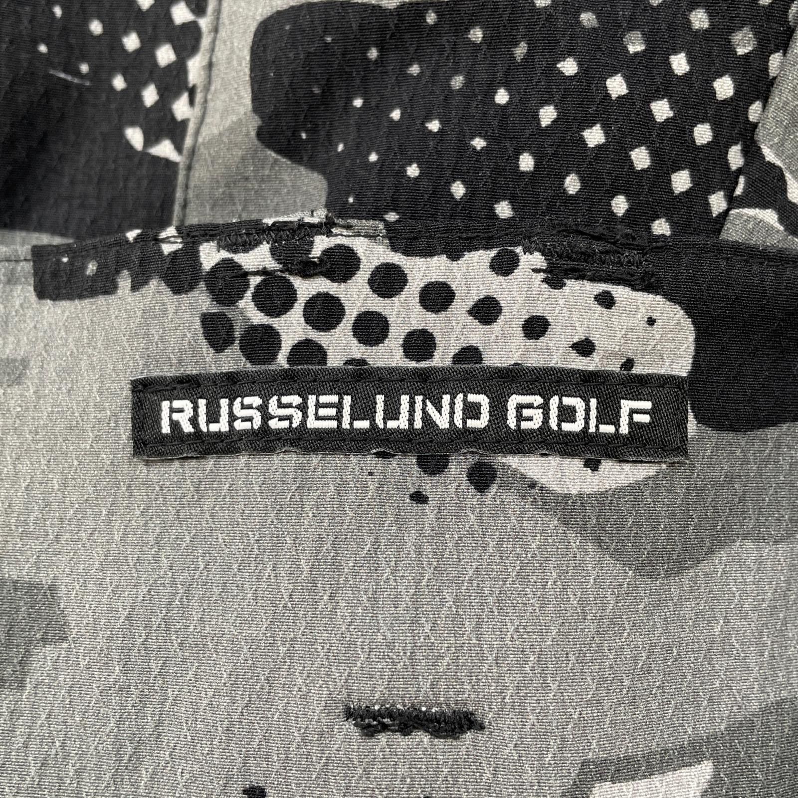 夢に向かって メンズ ラッセルノ RUSSELUNO パンツ 4 M 黒×グレー ブラック カモフラ ジョガーパンツ