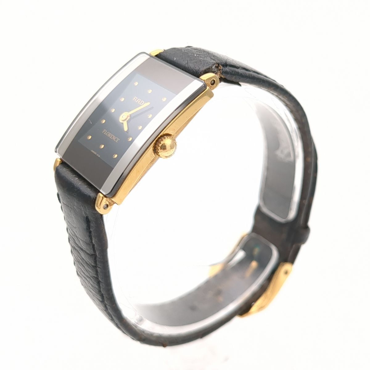 極美品 ラドー RADO フローレンス スクエア コンビ 新品電池 クォーツ