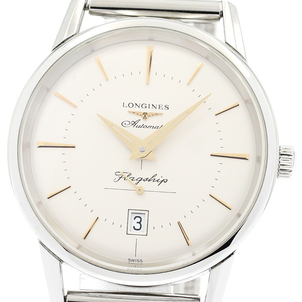 ロンジン LONGINES L4.795.4 フラッグシップ ヘリテージ デイト スモールセコンド 自動巻き メンズ 保証書付き_906285