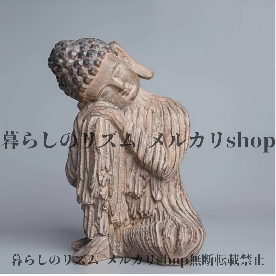 ガーデンオブジェ 屋外 庭園 仏像 寝仏 庭 バルコニー装飾 クリエイティブ リビングルーム オフィス レジンオーナメント 置物 大仏 宗教 アート スピリチュアル ホール ジャパン アート好き 和モダン 和カフェ 和室 洗礼 YUZUMIYA_COM