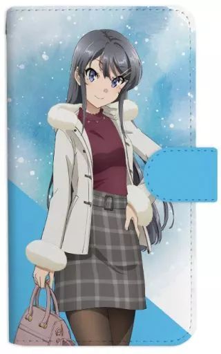 [Used] Cell phone jacket/cover Sakurajima Mai (winter clothes ver.) Illustrated notebook smartphone case (target model/large size) “Seishun Pig Dude Doesn't Dream of Bunny Girl Senpai”