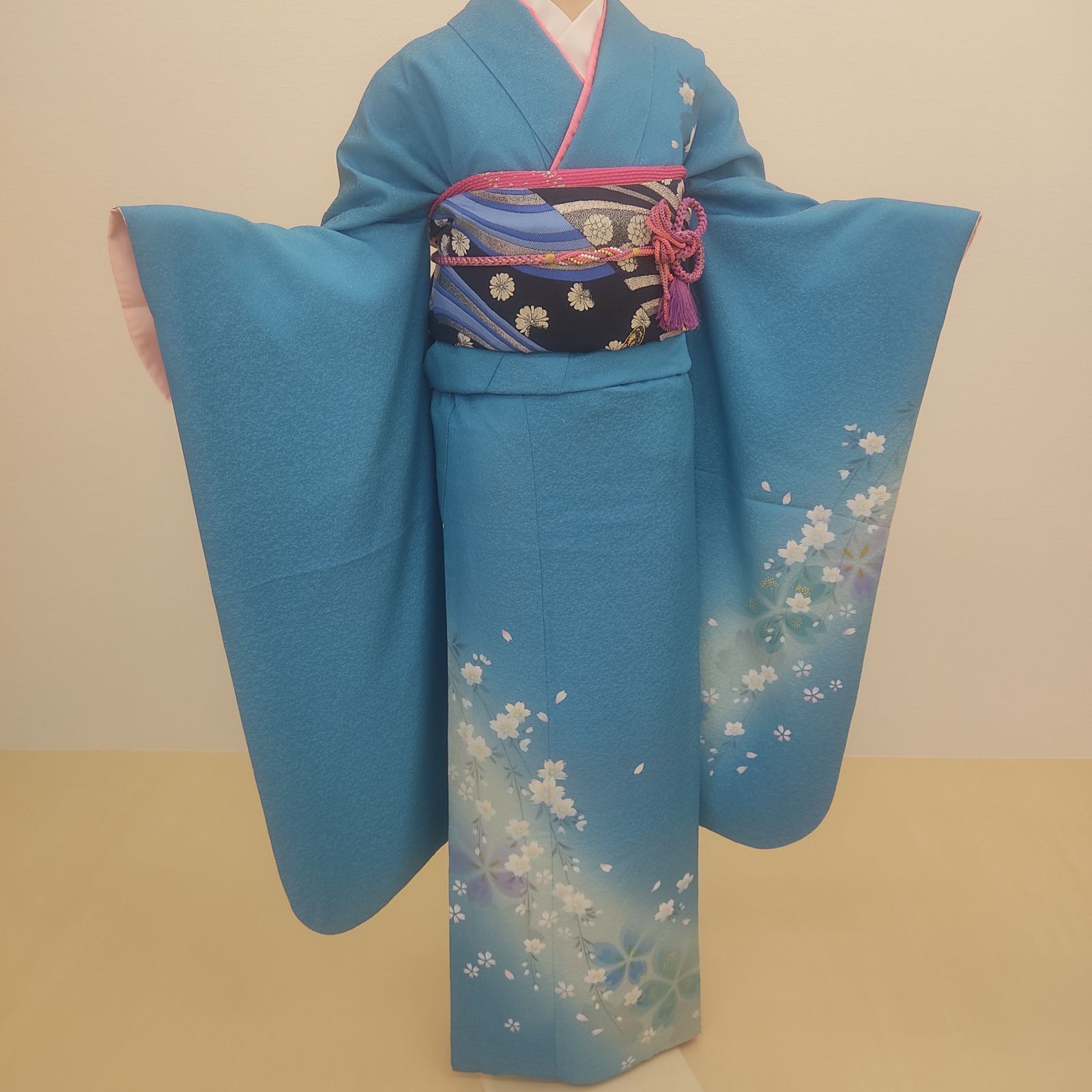 平和屋着物●小振袖　二尺袖　舞花文　洗える着物　DAAX1956op 平和屋着物○小振袖 二尺袖 舞花文 洗える着物 DAAX1956op 平和屋