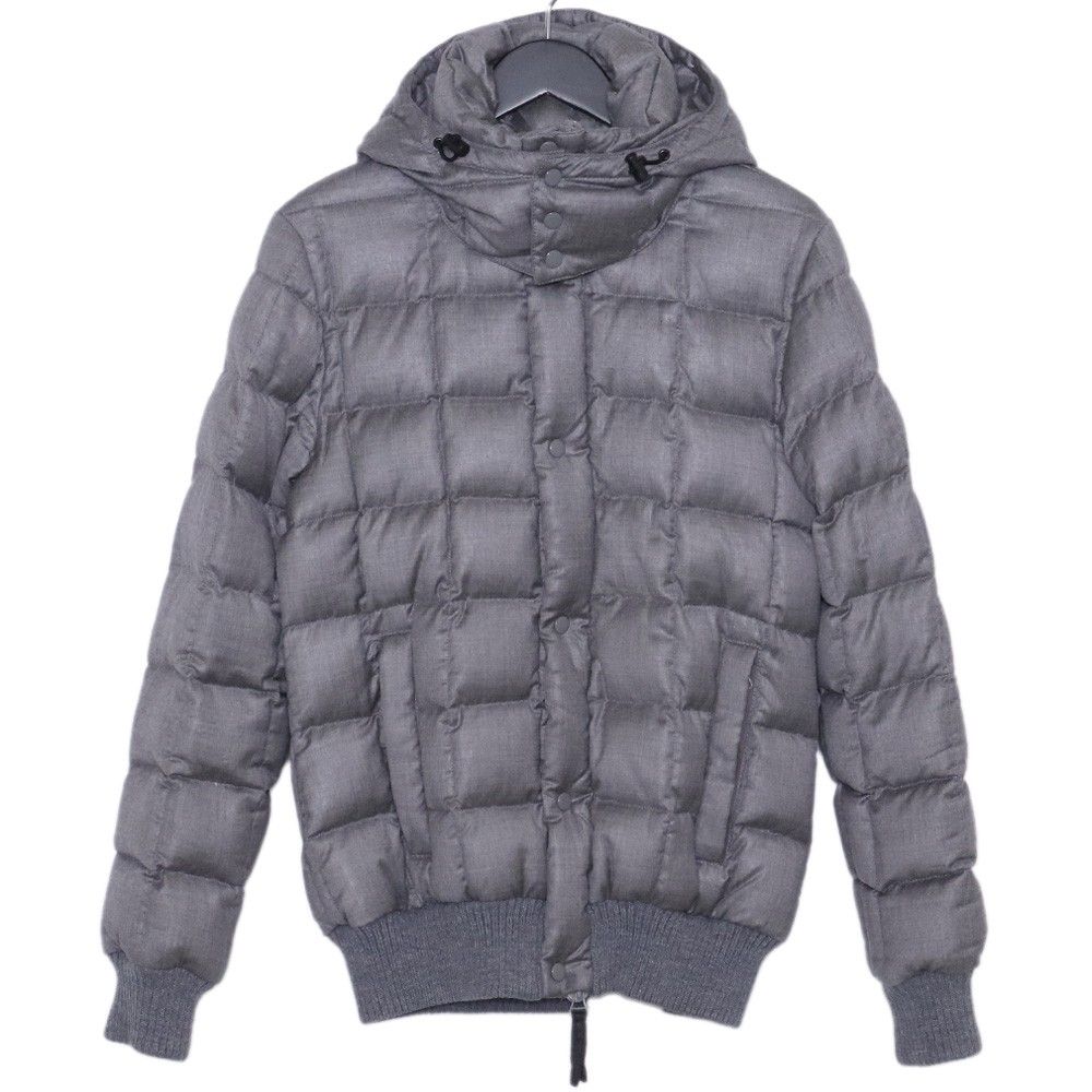 AKM × DUVETICA WOOL SQUARE HOODED DOWN JKT Lサイズ グレー